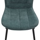 Καρέκλα τραπεζαρίας Chiara Megapap πράσινο ύφασμα - μεταλλικό μαύρο πόδι 48x58x81εκ. | Σετ 2 τεμ