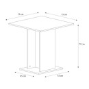 Τραπέζι Allos Megapap χρώμα sapphire oak 75x75x77εκ.