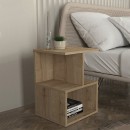 Κομοδίνο - Τραπεζάκι βοηθητικό Entiero Megapap χρώμα sapphire oak 39,8x35x54,6εκ.