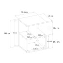 Κομοδίνο - Τραπεζάκι βοηθητικό Entiero Megapap χρώμα sapphire oak 39,8x35x54,6εκ.