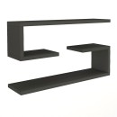 Ραφιέρα τοίχου Jenika Megapap 2 τεμαχίων χρώμα ανθρακί 60x14,5x18εκ.