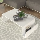 Τραπεζάκι σαλονιού Regnar Megapap χρώμα λευκό 100,6x55x31,8εκ.