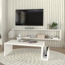 Έπιπλο τηλεόρασης επιτοίχιο Regnar Megapap χρώμα λευκό 168,6x25x31,8εκ.