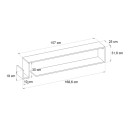 Έπιπλο τηλεόρασης επιτοίχιο Regnar Megapap χρώμα λευκό 168,6x25x31,8εκ.