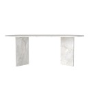 Τραπέζι Cortado Megapap χρώμα λευκό εφέ μαρμάρου 200x90x74εκ.