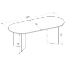 Τραπέζι Cortado Megapap χρώμα sencron black 200x90x74εκ.