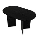 Τραπέζι Cortado Megapap χρώμα sencron black 138x80x75εκ.