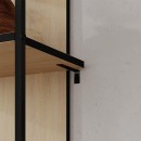 Βιβλιοθήκη Archy Megapap χρώμα sapphire oak 53x31,7x180εκ.