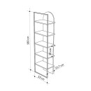 Βιβλιοθήκη Archy Megapap χρώμα γκρι ρετρό 53x31,7x180εκ.