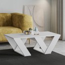 Τραπεζάκι σαλονιού Pipra Megapap χρώμα λευκό 110x60x40εκ.