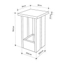 Τραπεζάκι βοηθητικό Tasos Megapap χρώμα sepet oak 30x30x50,3εκ.