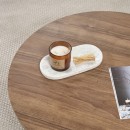 Τραπεζάκι σαλονιού Soleil Megapap χρώμα καρυδί Ø90x40εκ.