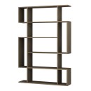 Βιβλιοθήκη Clint Megapap χρώμα καρυδί 108,5x25,5x161εκ.