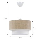 Φωτιστικό οροφής Whitehouse Megapap E27 υφασμάτινο μονόφωτο χρώμα μπεζ 30x20x55εκ.
