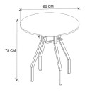 Τραπέζι Roma Megapap χρώμα pine oak Ø80x75εκ.