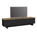 Έπιπλο τηλεόρασης Bohema Megapap χρώμα μαύρο - sepet oak 180x47x45,6εκ.