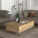 Τραπεζάκι σαλονιού Roy Megapap με σερβιτόρο χρώμα sepet oak 121x69x40εκ.