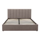 Κρεβάτι Renata Megapap υφασμάτινο με αποθηκευτικό χώρο χρώμα μπεζ 160x200εκ.