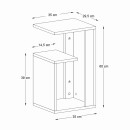 Τραπεζάκι βοηθητικό Rosana Megapap χρώμα sapphire oak 35x29,5x60εκ.