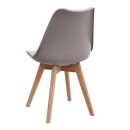 Σετ τραπεζαρία 5τμχ Rubes - Viva Megapap χρώμα φυσικό οξιάς - cappuccino Ø100x78εκ.