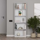 Βιβλιοθήκη Max Megapap χρώμα λευκό 58x23x170εκ.