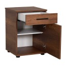 Κομοδίνο - Συρταριέρα γραφείου Trendline Megapap χρώμα καρυδί 40x39x57εκ.