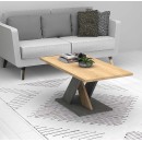 Τραπεζάκι σαλονιού Marcello Megapap χρώμα φυσικό οξιάς - γκρι σκυροδέματος 110x55x47εκ.