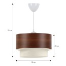 Φωτιστικό οροφής Whitehouse Megapap υφασμάτινο μονόφωτο χρώμα καφέ 30x20x55εκ.