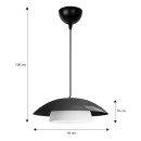 Φωτιστικό οροφής Eliora Megapap E27 μεταλλικό μονόφωτο χρώμα μαύρο Ø36x100εκ.