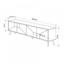 Έπιπλο τηλεόρασης Dune Megapap χρώμα sapphire oak 180x29,6x50εκ.