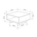 Τραπεζάκι σαλονιού Hola Megapap χρώμα ανθρακί 60x60x32εκ.