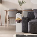 Τραπεζάκι βοηθητικό Homemania Megapap χρώμα λευκό 60x20x60εκ.