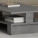 Τραπεζάκι σαλονιού Mansu Megapap χρώμα γκρι ρετρό 80x50x27εκ.