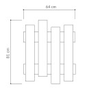 Κρεμάστρα τοίχου Wave Megapap χρώμα sapphire oak 64x4x81εκ.