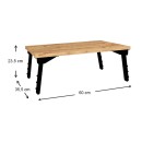 Τραπεζάκι laptop Sidon Megapap χρώμα pine oak 60x35,5x23,5εκ.