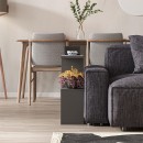 Τραπεζάκι βοηθητικό Homemania Megapap χρώμα ανθρακί 60x20x60εκ.