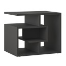 Τραπεζάκι βοηθητικό Labirent Megapap χρώμα ανθρακί 54x40x45εκ.