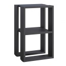 Κομοδίνο - Τραπεζάκι βοηθητικό Lonie Megapap χρώμα ανθρακί 34x30x55εκ.