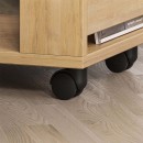 Τραπεζάκι βοηθητικό Edi Megapap χρώμα sapphire oak 37x45x60εκ.