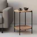 Τραπεζάκι βοηθητικό Argento Megapap χρώμα pine oak 43x43x60εκ.