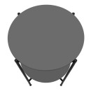 Τραπεζάκι βοηθητικό Argento Megapap χρώμα ανθρακί 43x43x60εκ.