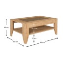 Τραπεζάκι σαλονιού Madura Megapap χρώμα sapphire oak 90x60x40εκ.