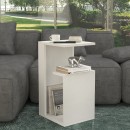 Τραπεζάκι βοηθητικό Rosana Megapap χρώμα λευκό 35x29,5x60εκ.