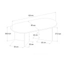 Τραπεζάκι σαλονιού Cortado Megapap χρώμα μαύρο 120x60x39,6εκ.