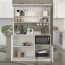 Έπιπλο κουζίνας Tuco 3 Megapap χρώμα λευκό 123,8x40x180εκ.