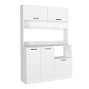 Έπιπλο κουζίνας Tuco 3 Megapap χρώμα λευκό 123,8x40x180εκ.