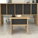 Τραπεζάκι σαλονιού - γραφείου Nika Megapap χρώμα sepet oak - ανθρακί 45x45x40εκ.