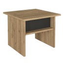 Τραπεζάκι σαλονιού - γραφείου Nika Megapap χρώμα sepet oak - ανθρακί 45x45x40εκ.