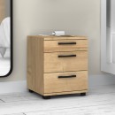 Κομοδίνο - Συρταριέρα γραφείου Roco Megapap χρώμα φυσικό οξιάς 40x39x57εκ.