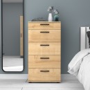 Συρταριέρα Helia Megapap χρώμα φυσικό οξιάς 60x44x108εκ.